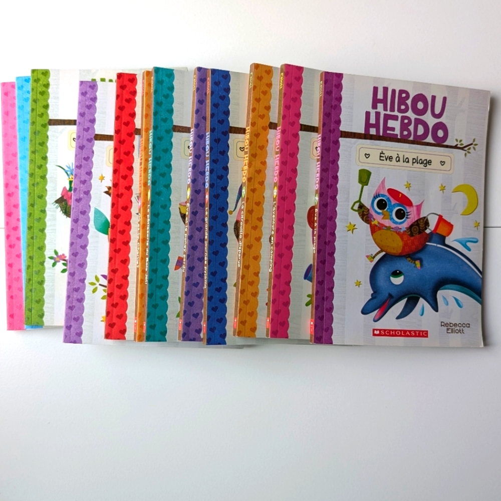 Set of 12 ~ Hibou Hebdo (French Edition of Owl Diaries) ~ Books #1-9, 11-12, 14